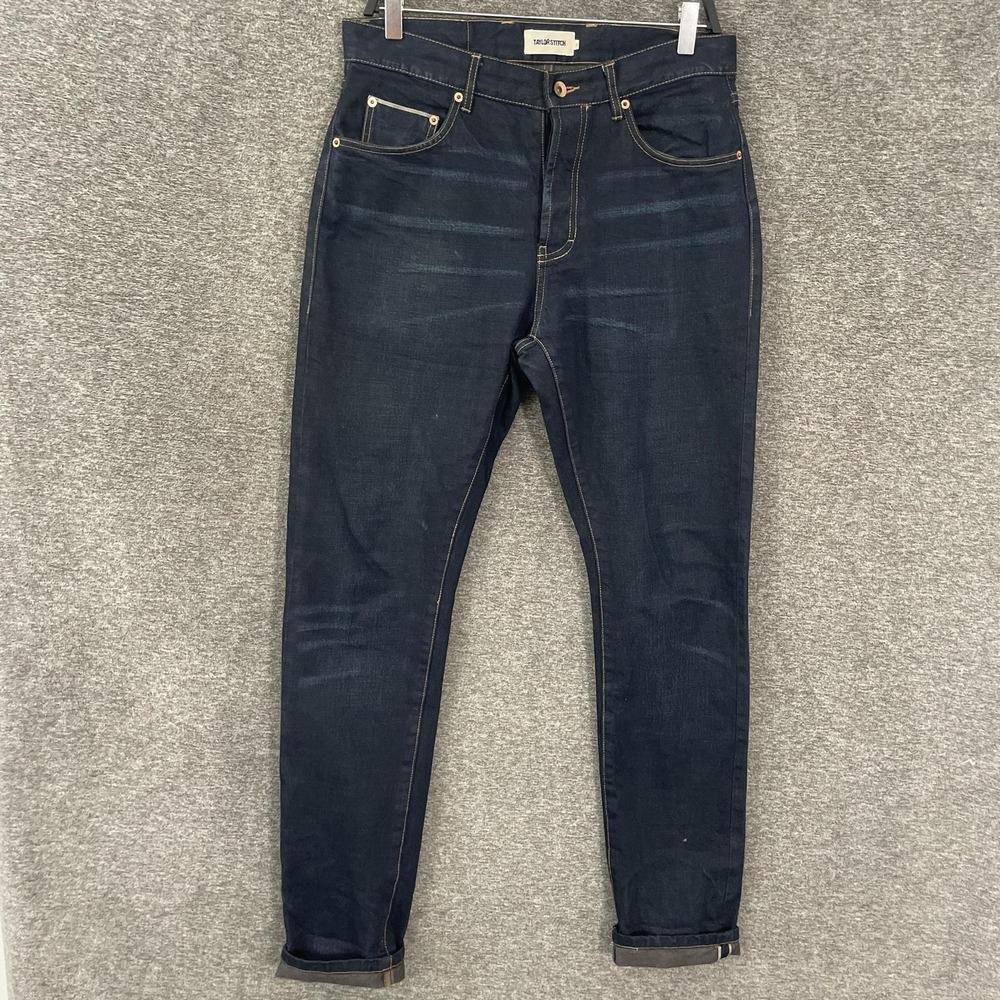 Taylor Stitch Jeans‎ Mens 31x31 Blue Slim Tapered Selvedge Organic Denim